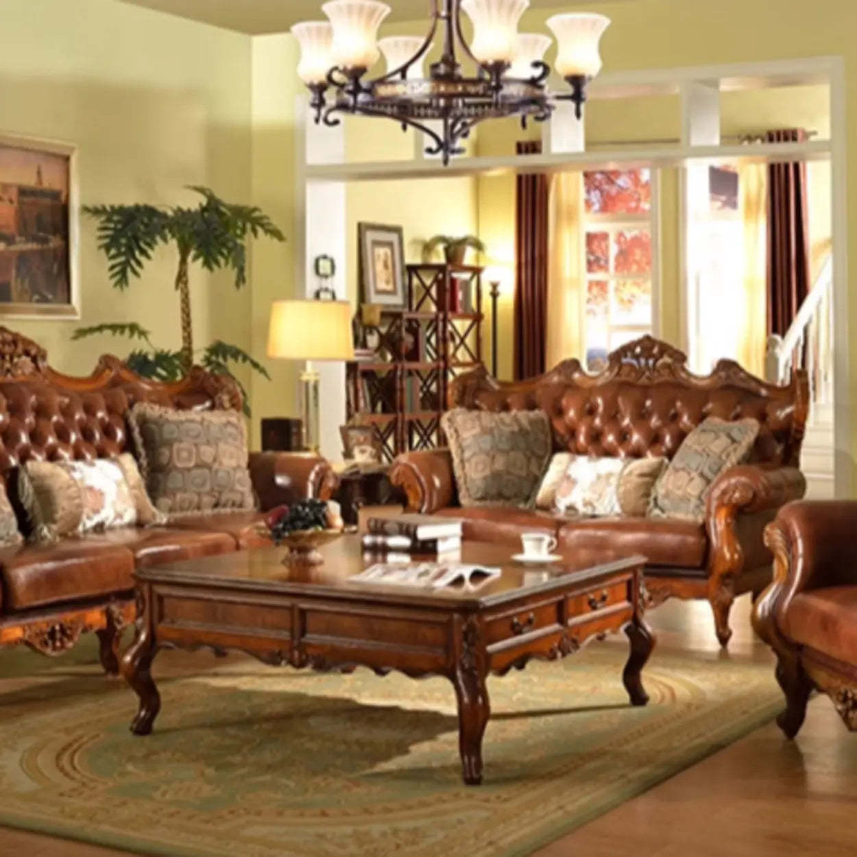 Brown Square Distressed Wood Storage Coffee Table