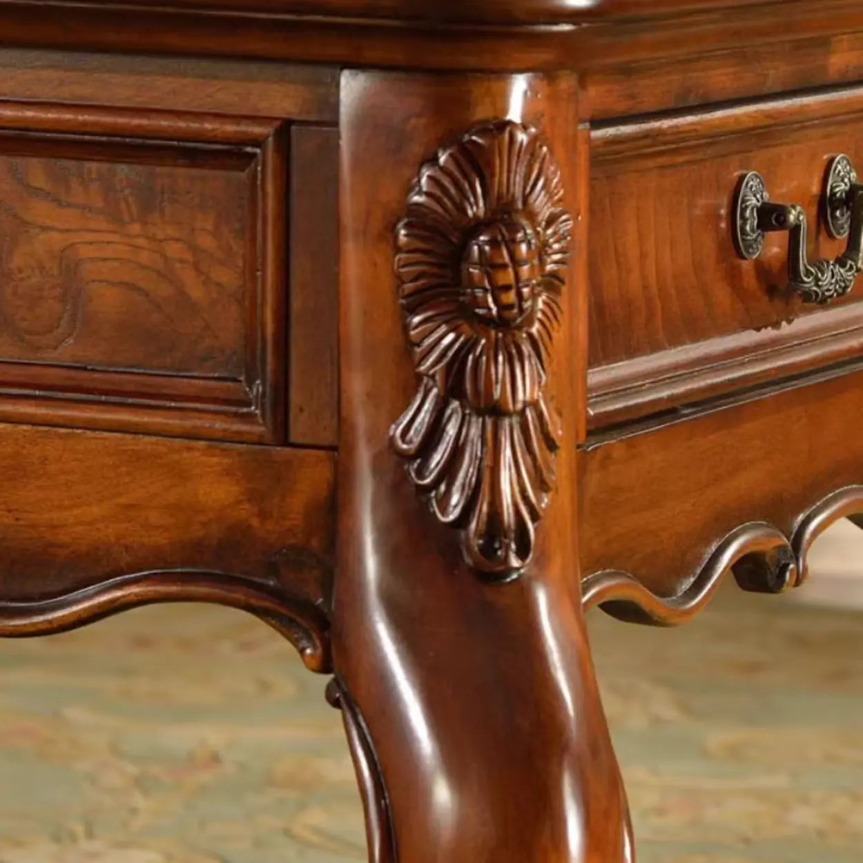 Brown Square Distressed Wood Storage Coffee Table