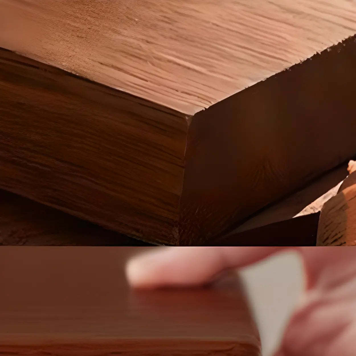 Brown Timber Computer Desk with Shelves — Table Only