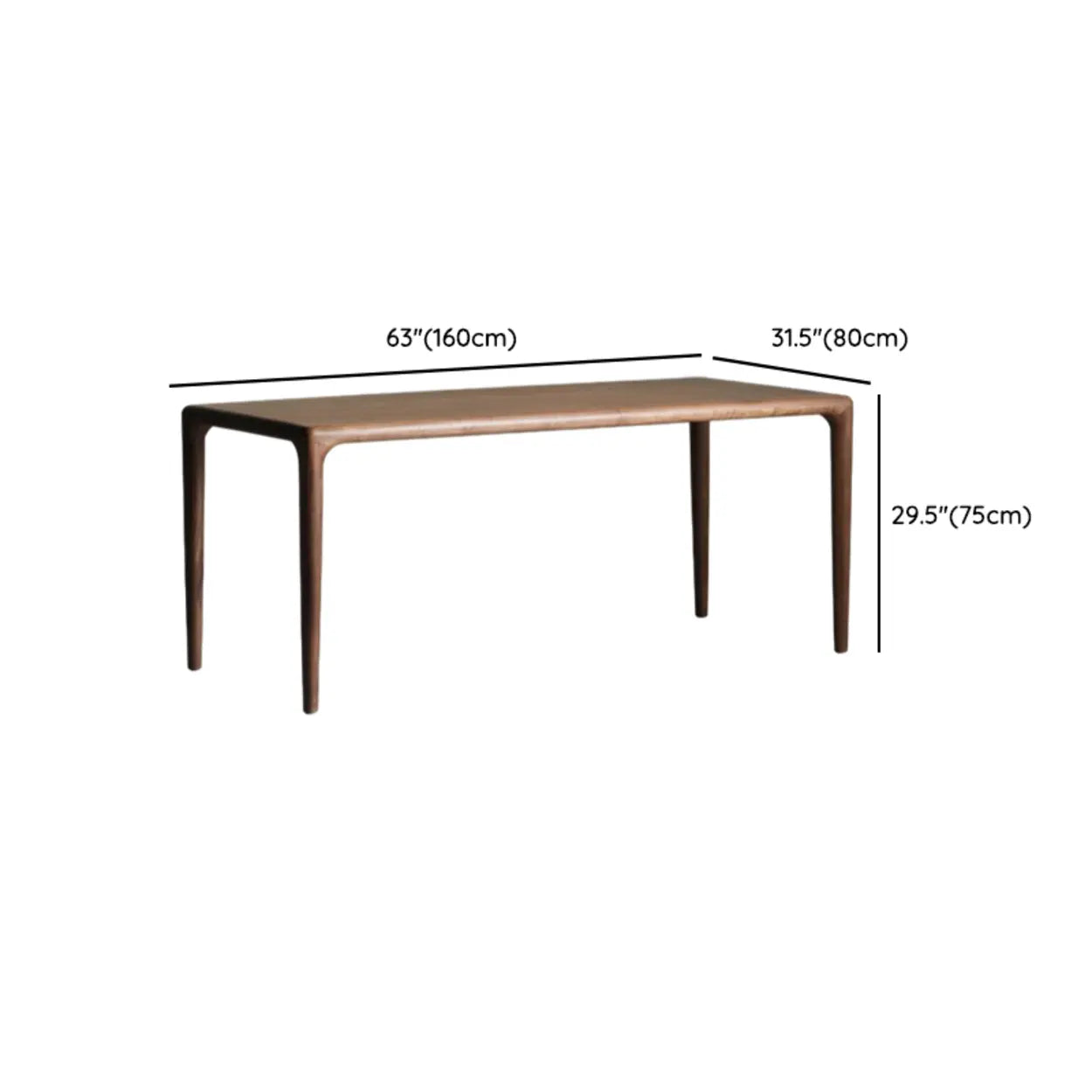 Brown Rectangular Wood Writing Desk