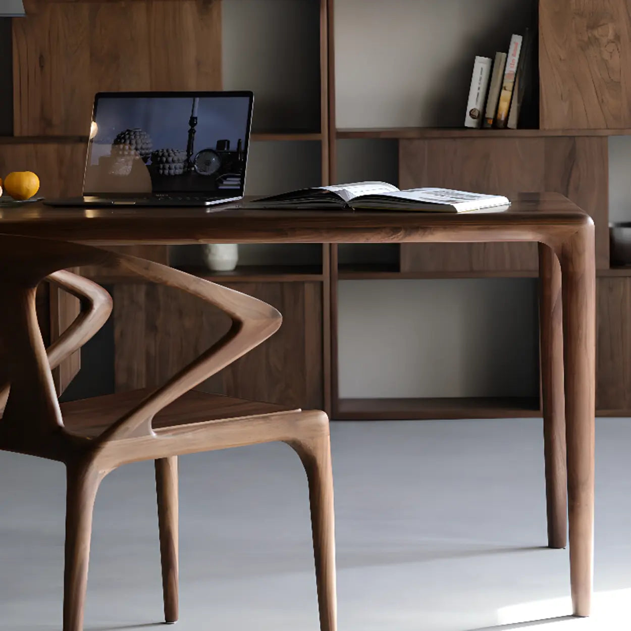 Brown Rectangular Wood Writing Desk