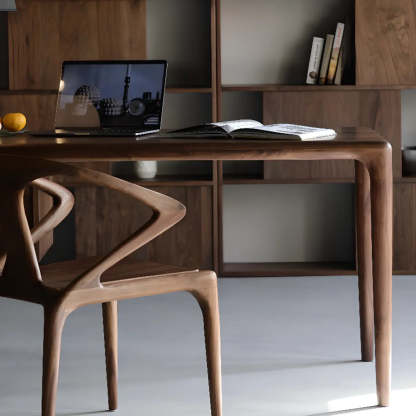 Brown Rectangular Wood Writing Desk