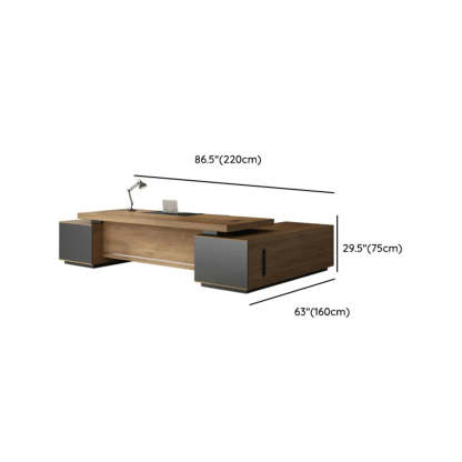 Modern l-shape base desks in wood