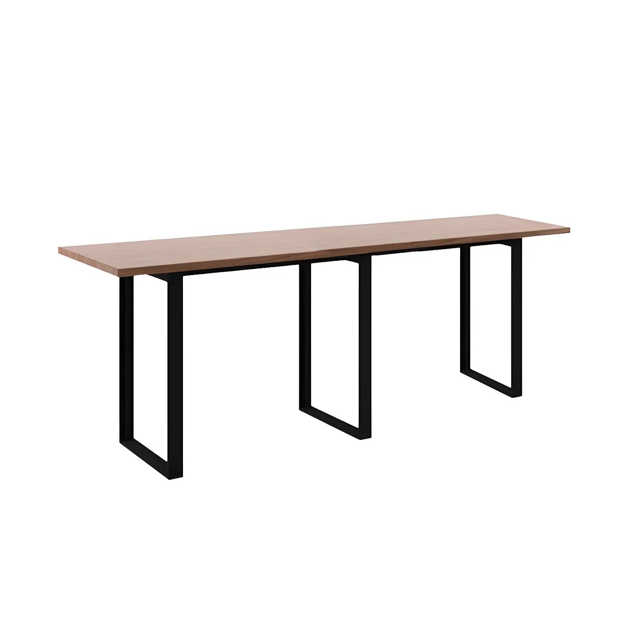Brown Walnut Wood Large Dining Bar Table — Without Chairs / Walnut