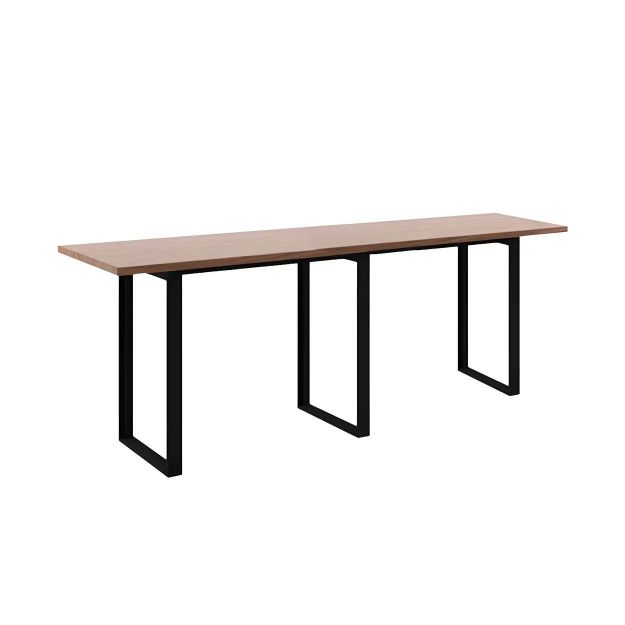 Brown Walnut Wood Large Dining Bar Table — Without Chairs / Walnut