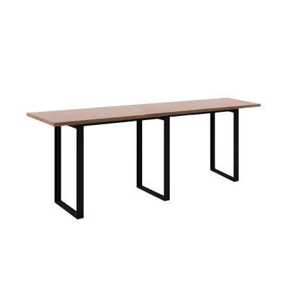Brown Walnut Wood Large Dining Bar Table — Without Chairs / Walnut