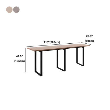 Brown Walnut Wood Large Dining Bar Table — Without Chairs / Walnut