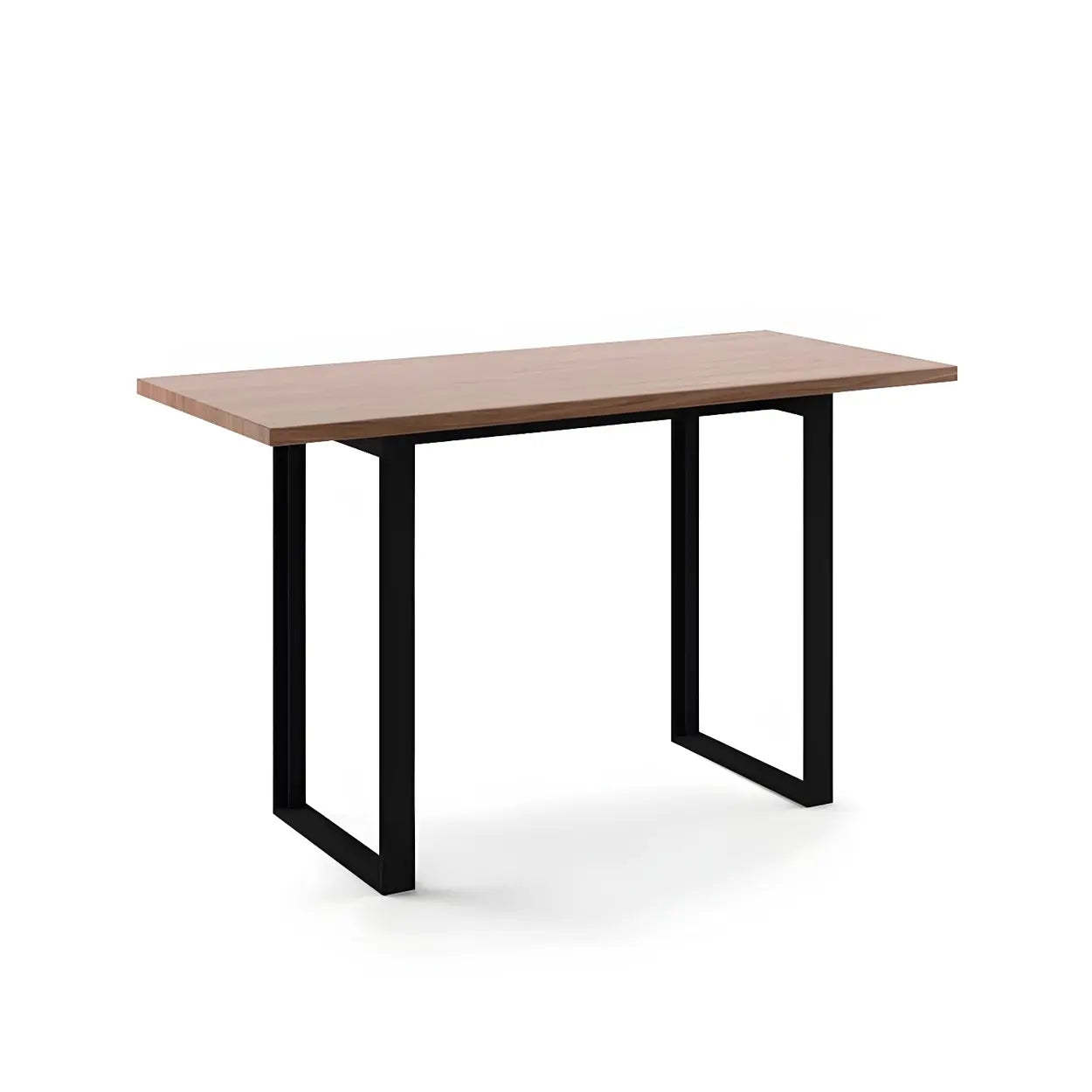 Brown Walnut Wood Large Dining Bar Table — Without Chairs / Natural Finish