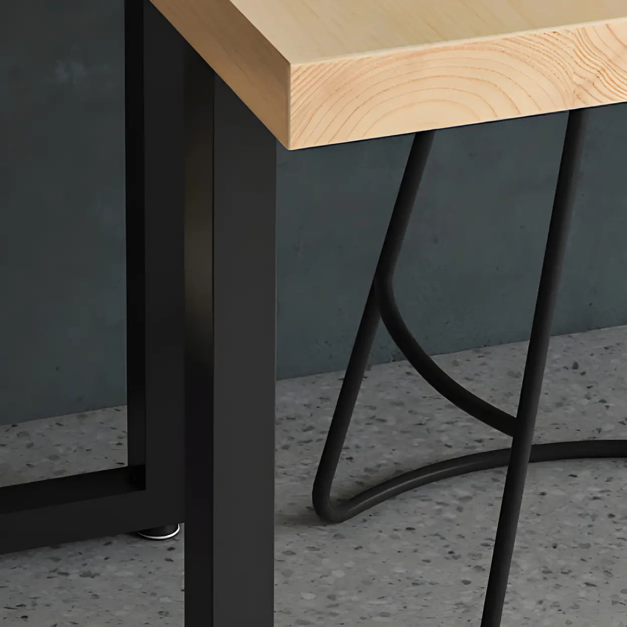 Brown Walnut Wood Large Dining Bar Table — Without Chairs / Walnut