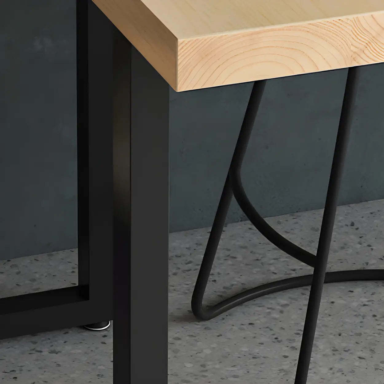 Brown Walnut Wood Large Dining Bar Table — Without Chairs / Walnut