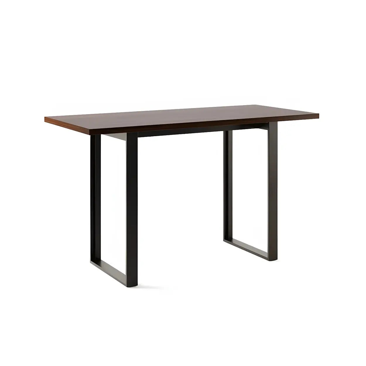 Brown Walnut Wood Large Dining Bar Table — Without Chairs / Natural Finish