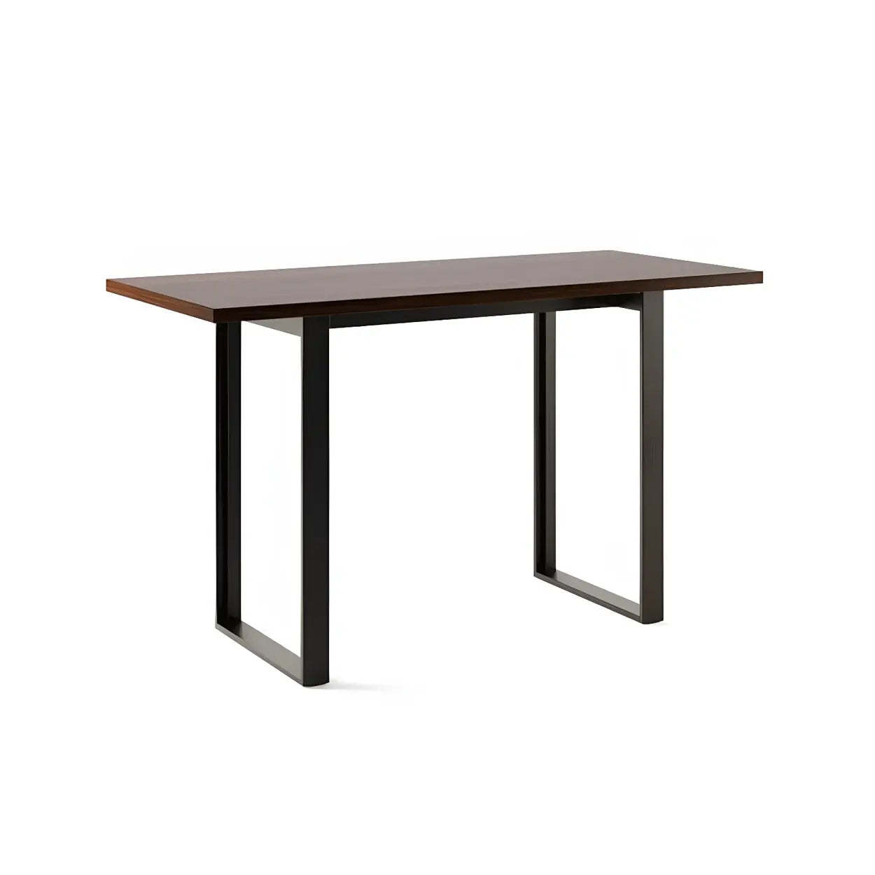 Brown Walnut Wood Large Dining Bar Table — Without Chairs / Natural Finish