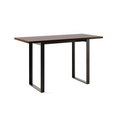 Brown Walnut Wood Large Dining Bar Table — Without Chairs / Natural Finish