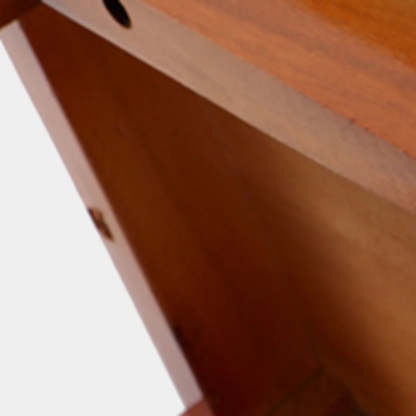 Brown Wood Backless Bar Stool with Footrest
