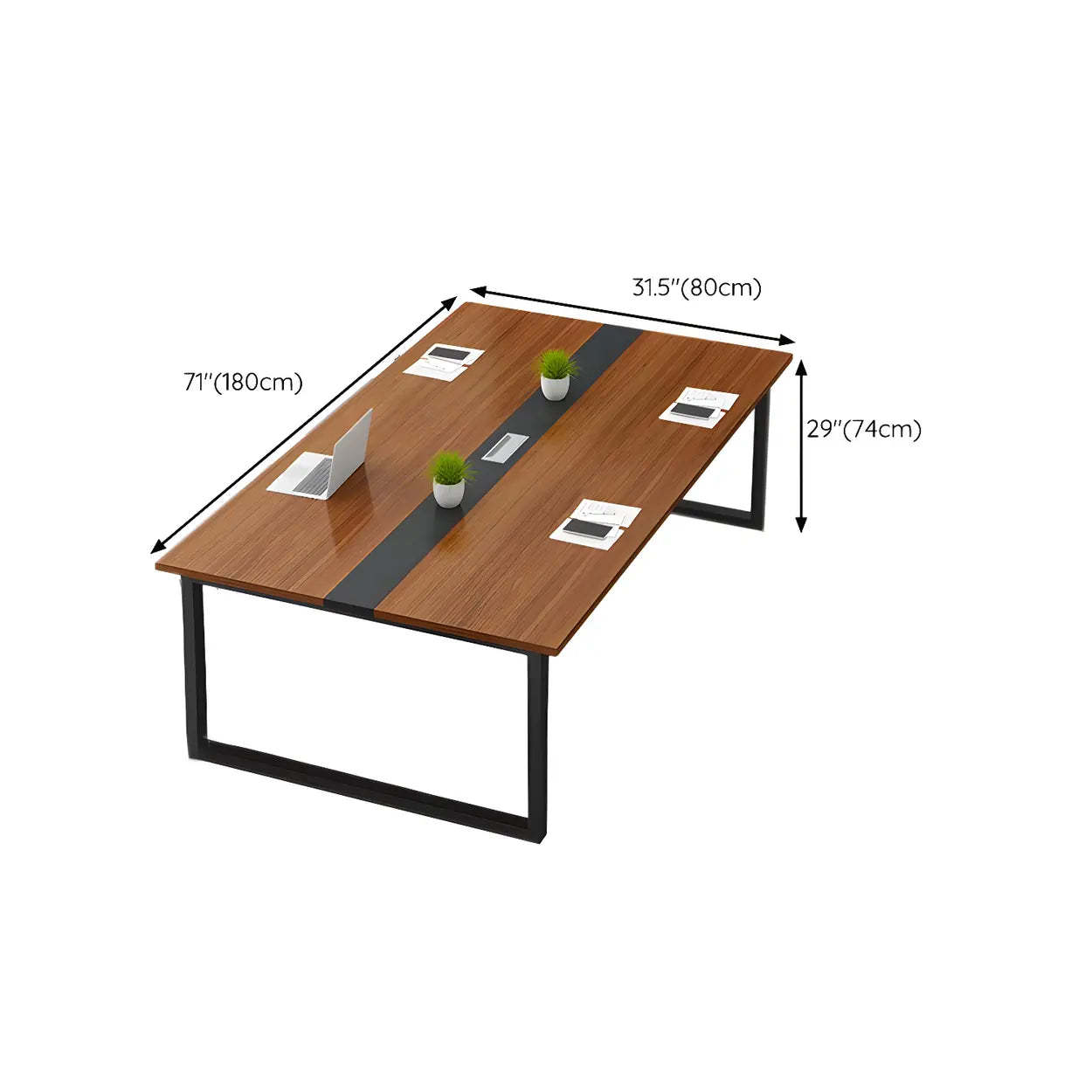 Brown Wood Long Conference Table