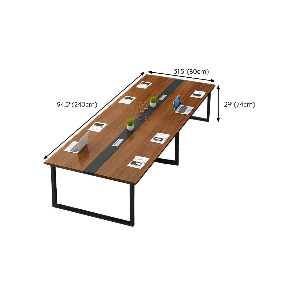 Brown Wood Long Conference Table