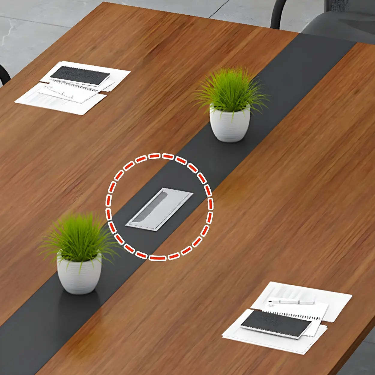 Brown Wood Long Conference Table