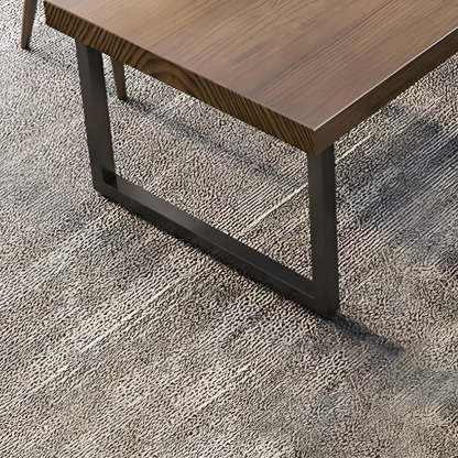 Brown Wood Rectangular Sled-Base Meeting Desk — Table Only