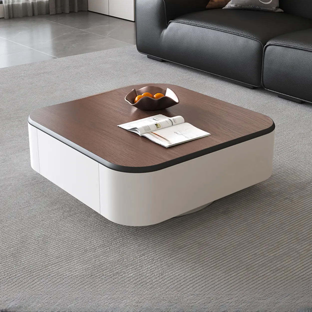 Modern base top brown coffee tables