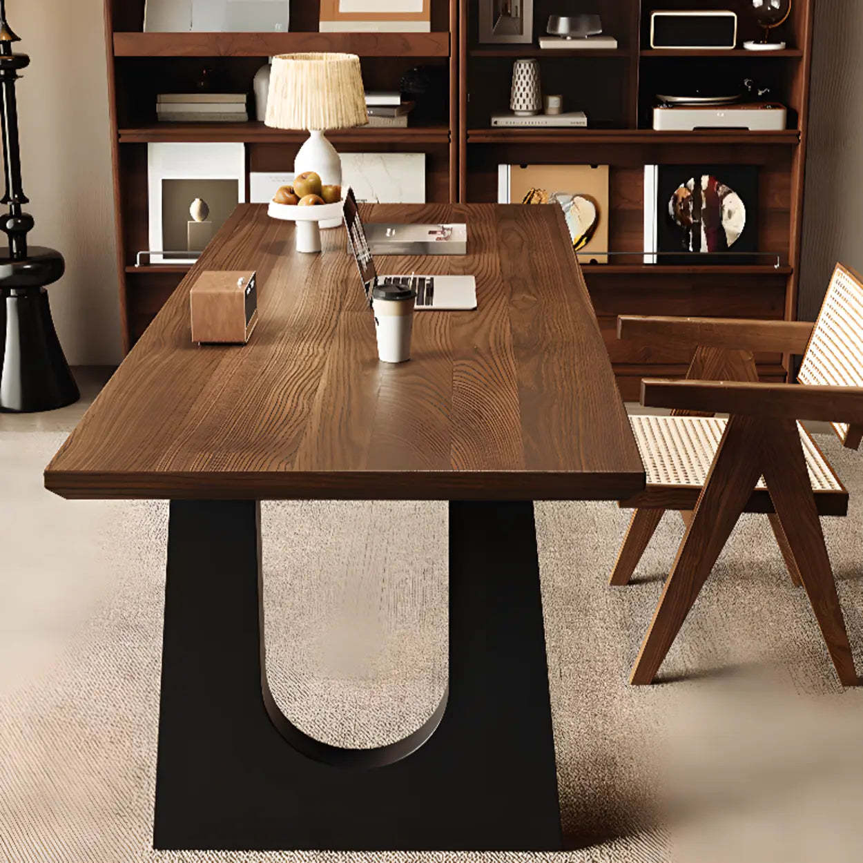 Brown Wood Home Office Writing Desk