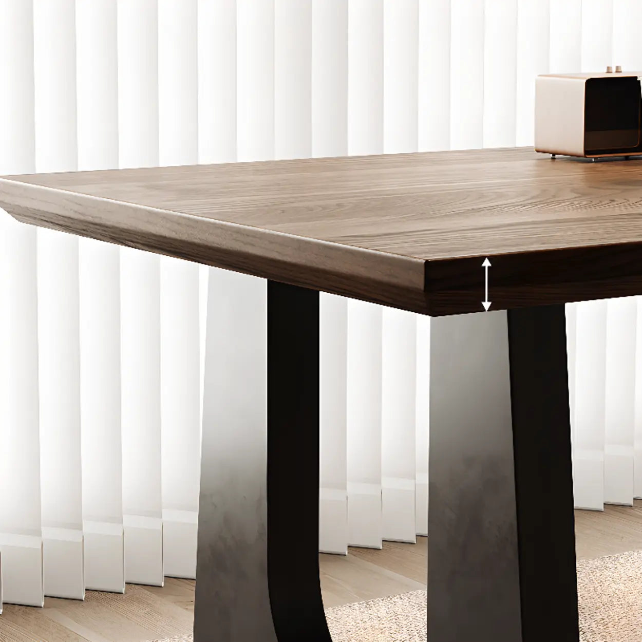 Brown Wood Home Office Writing Desk — Table Only