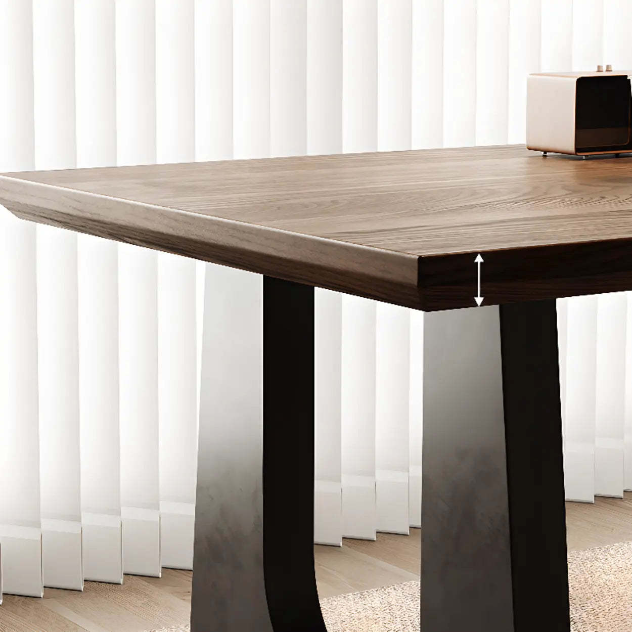 Brown Wood Home Office Writing Desk — Table Only