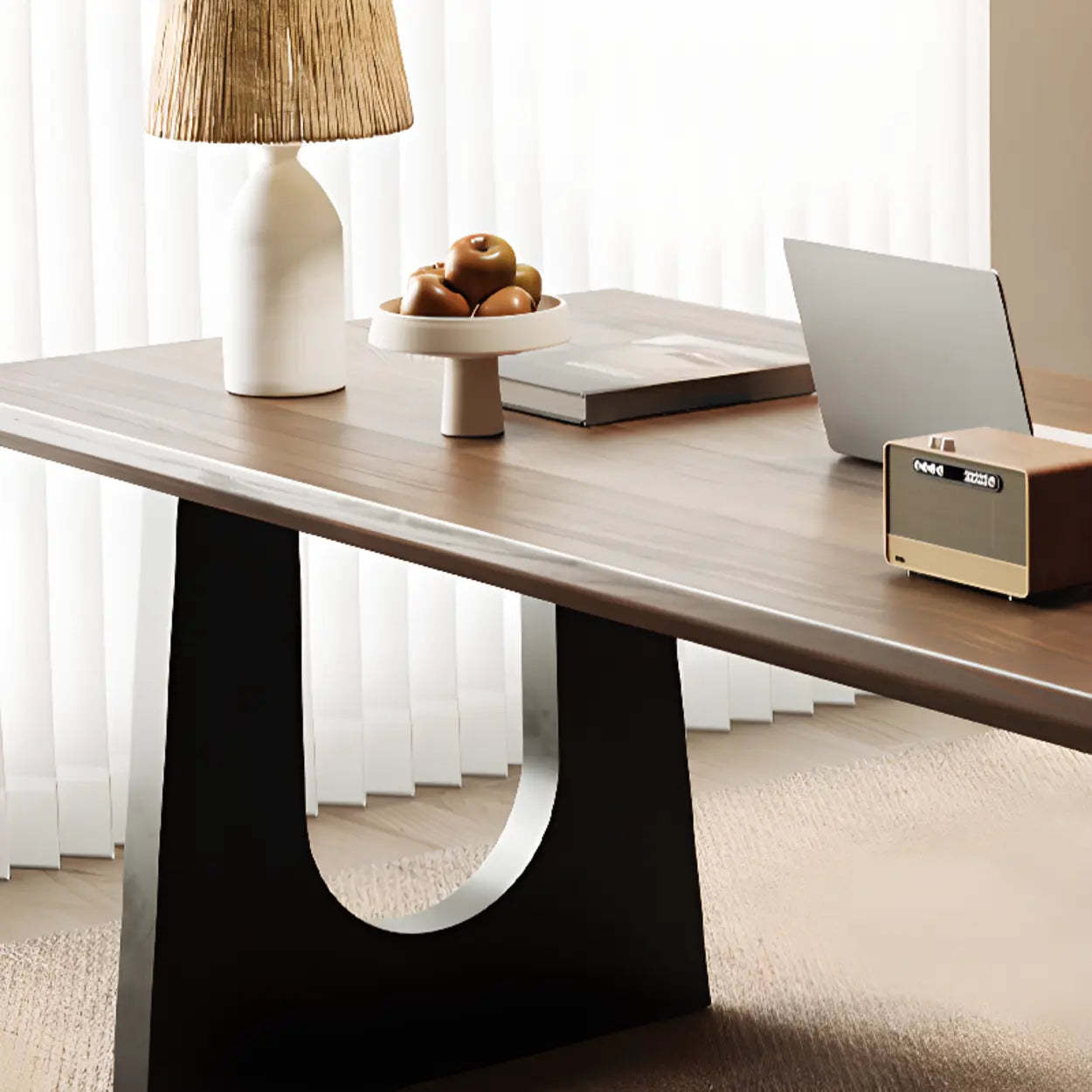 Brown Wood Home Office Writing Desk