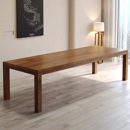 Brown Rectangular Writing Desk for Eight — Table Only
