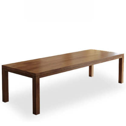 Brown Rectangular Writing Desk for Eight — Table Only