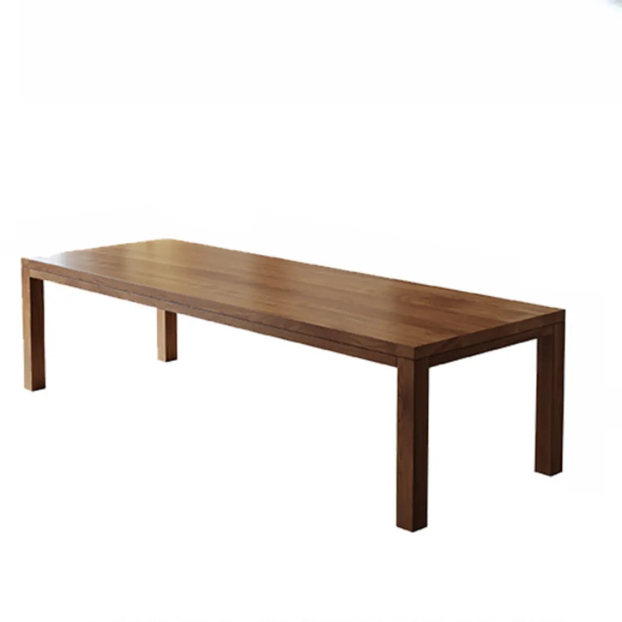 Brown Rectangular Writing Desk for Eight — Table Only