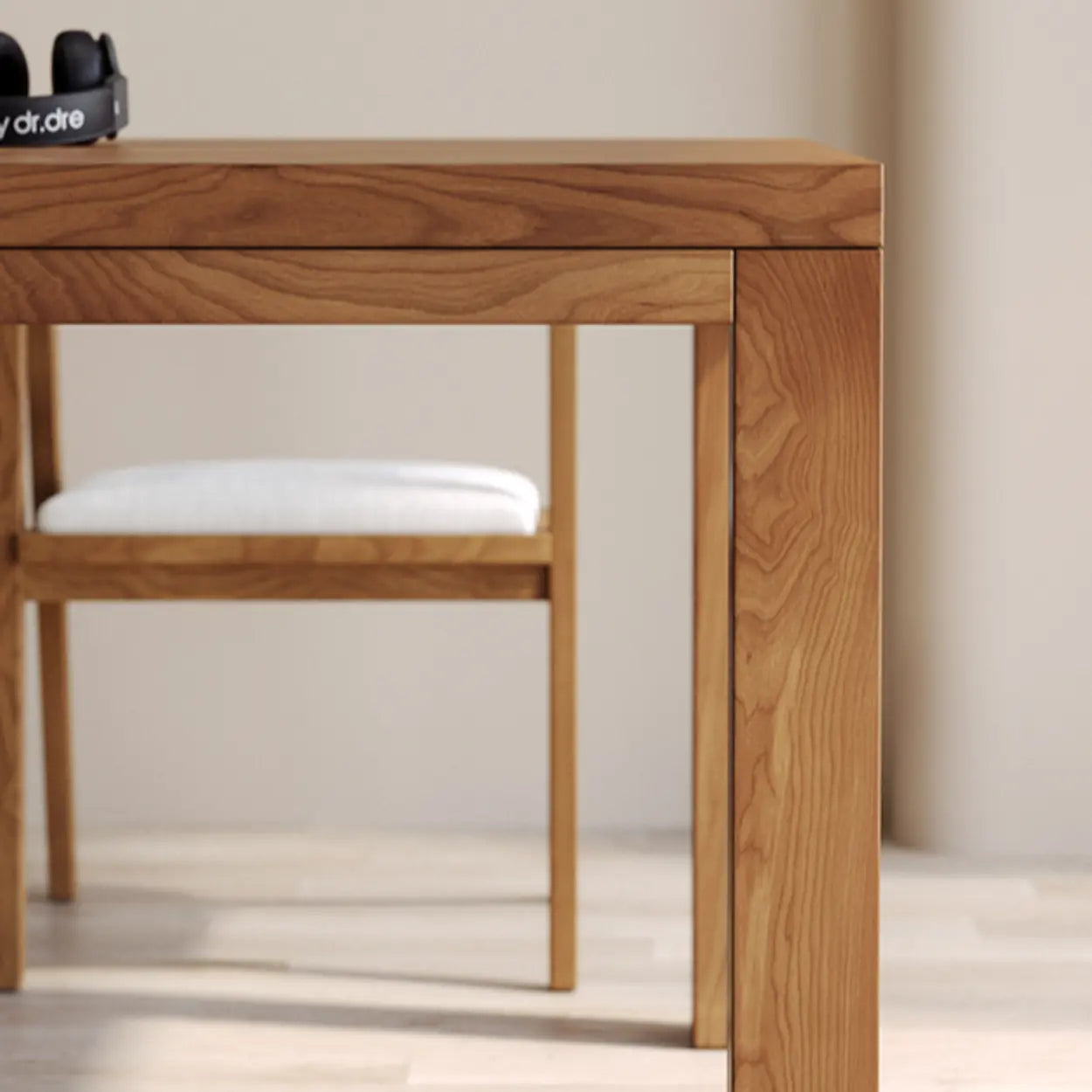Brown Rectangular Writing Desk for Eight — Table Only