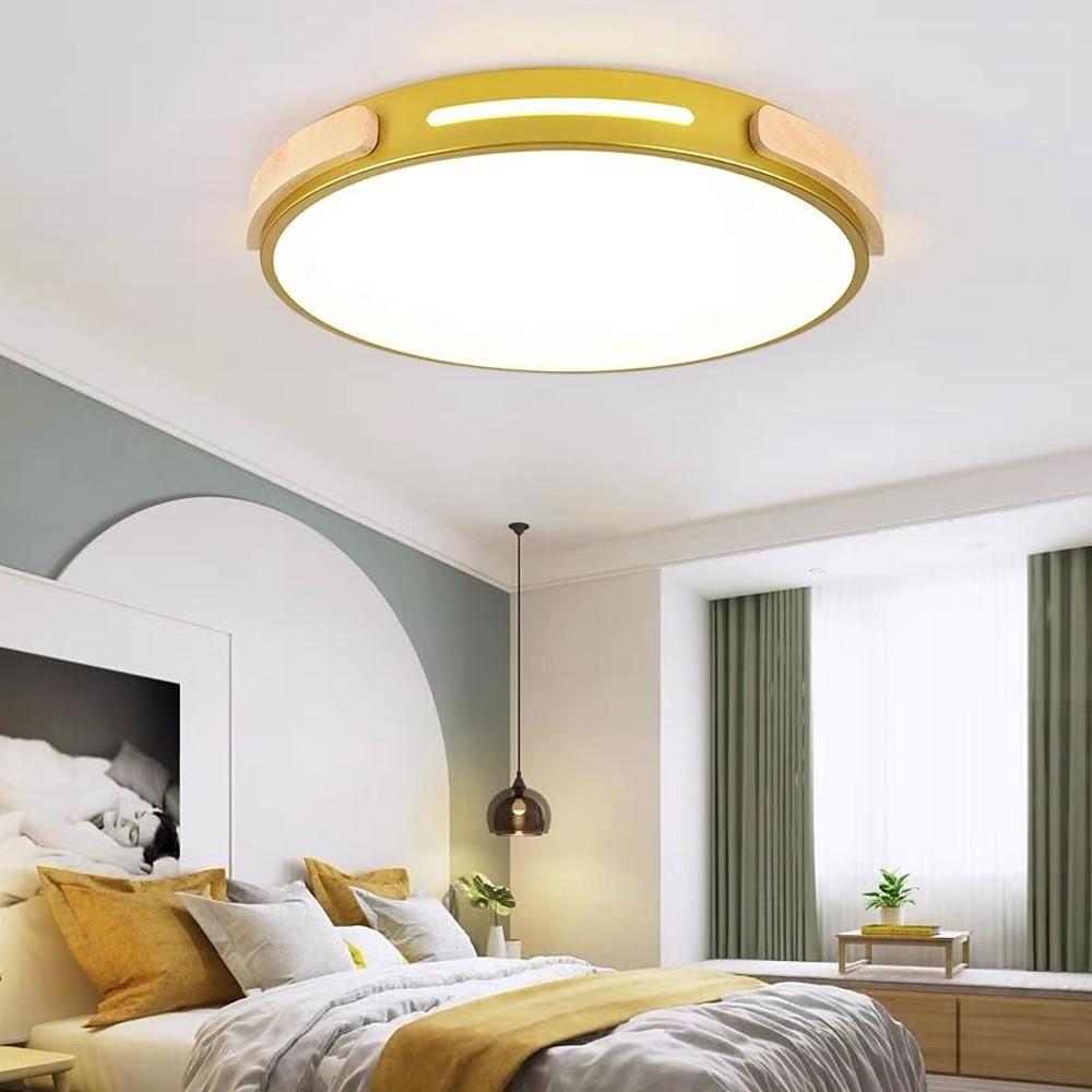 Minimalist Round LED Modern Flush Mount Ceiling Light — Yellow