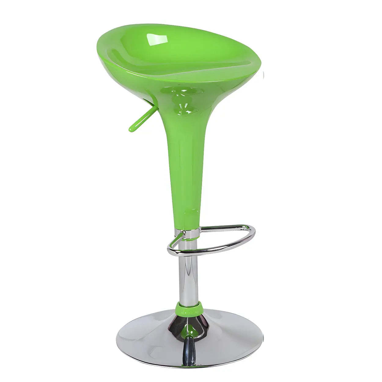 Adjustable Swivel Pedestal Bar Stool with Chrome Base
