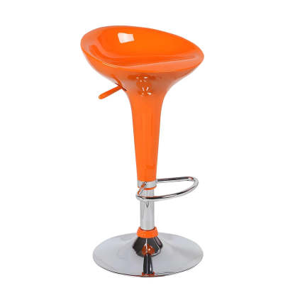 Adjustable Swivel Pedestal Bar Stool with Chrome Base