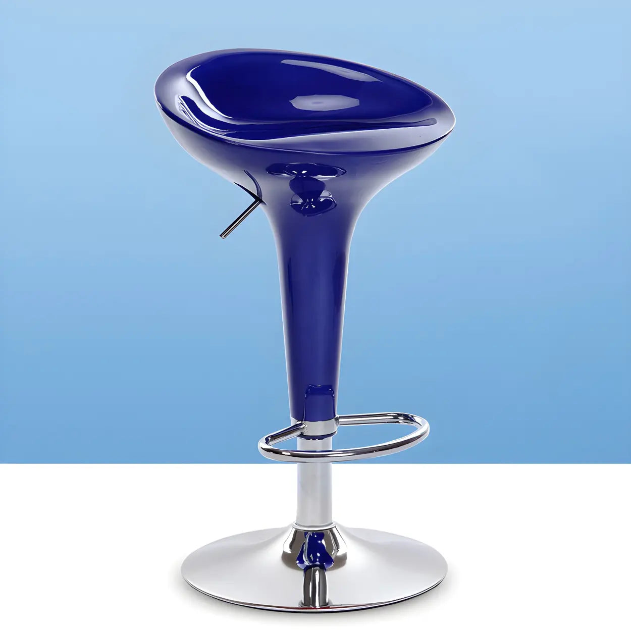 Adjustable Swivel Pedestal Bar Stool with Chrome Base