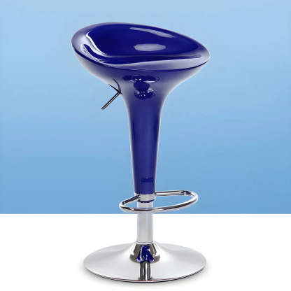 Adjustable Swivel Pedestal Bar Stool with Chrome Base