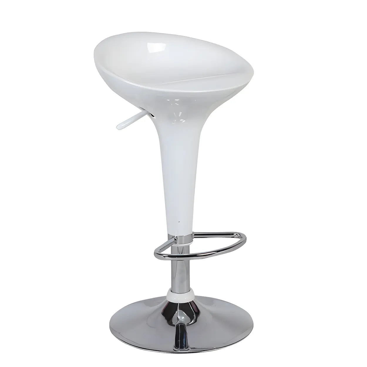 Adjustable Swivel Pedestal Bar Stool with Chrome Base