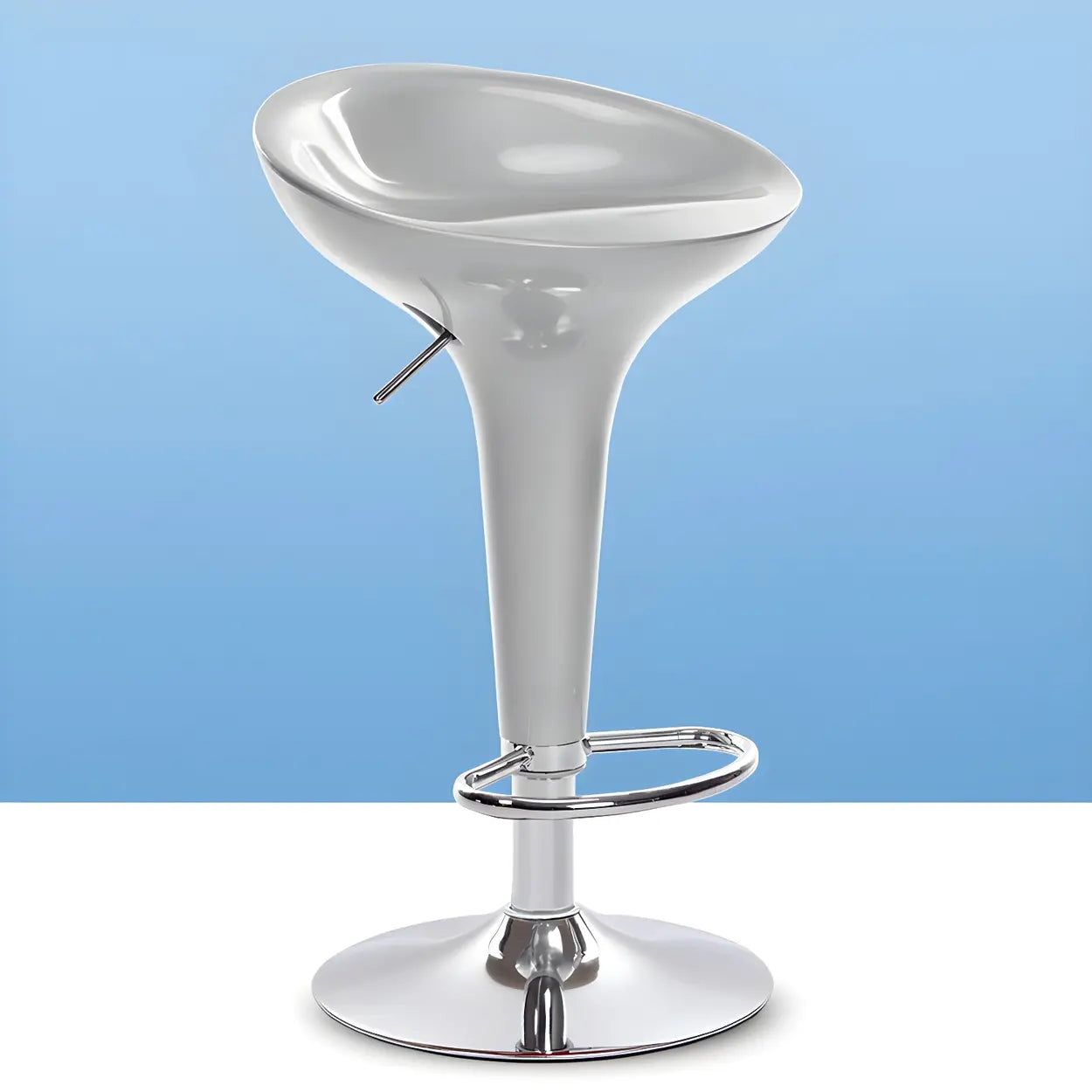 Adjustable Swivel Pedestal Bar Stool with Chrome Base