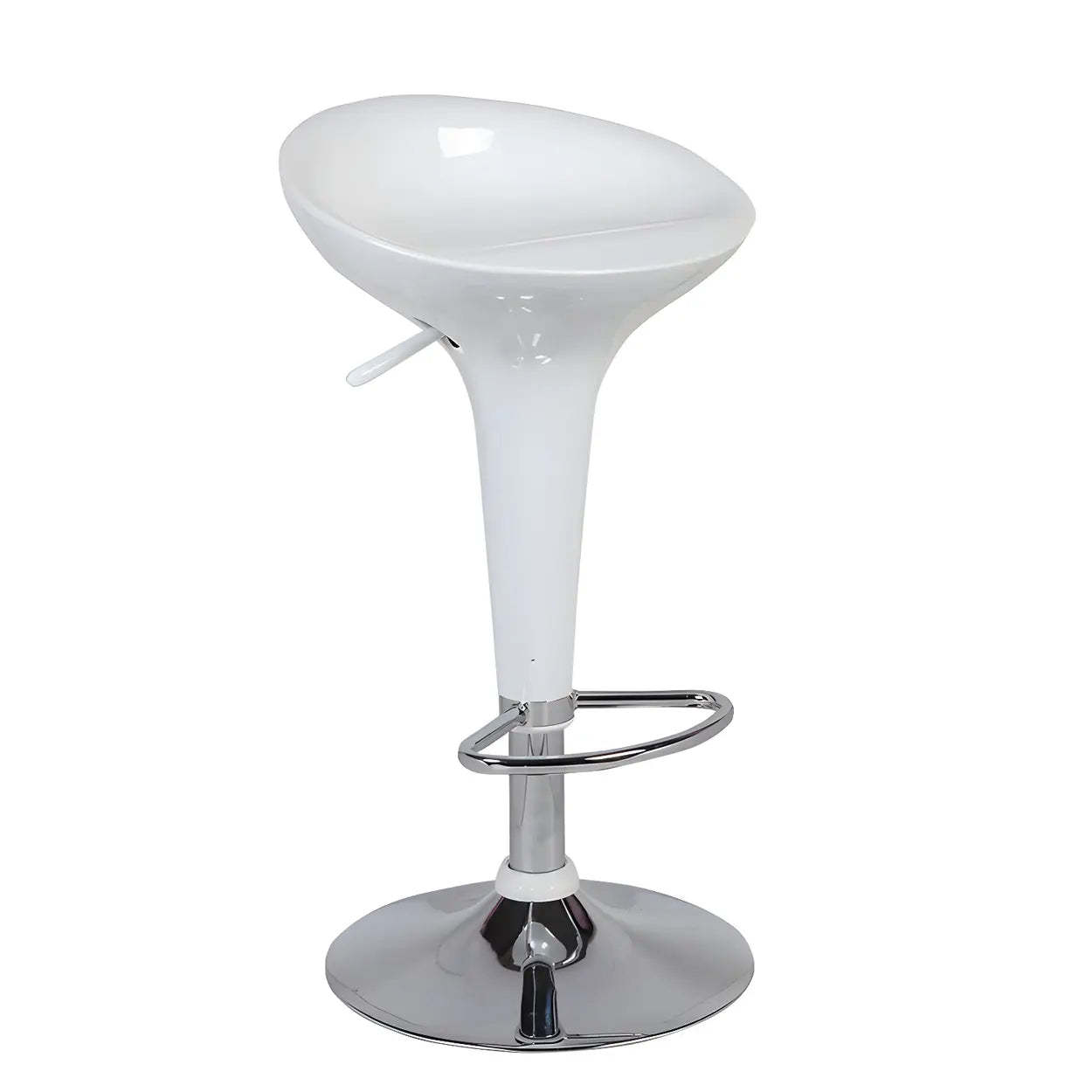 Adjustable Swivel Pedestal Bar Stool with Chrome Base
