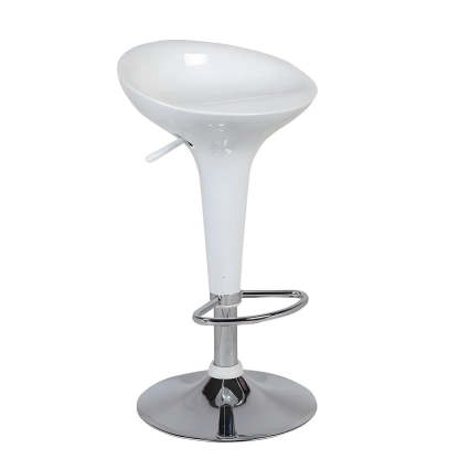 Adjustable Swivel Pedestal Bar Stool with Chrome Base