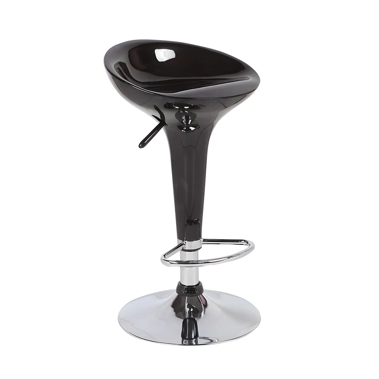 Adjustable Swivel Pedestal Bar Stool with Chrome Base