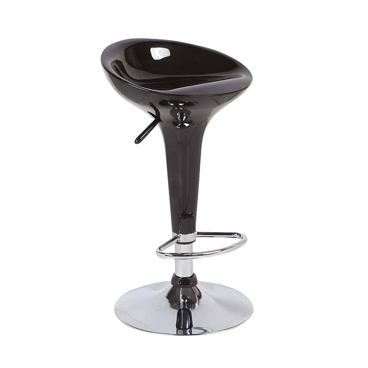 Adjustable Swivel Pedestal Bar Stool with Chrome Base