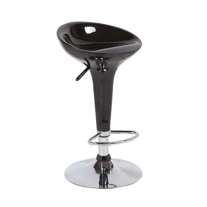 Adjustable Swivel Pedestal Bar Stool with Chrome Base