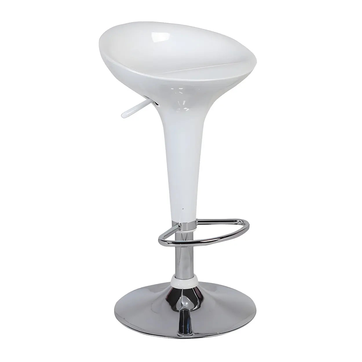 Adjustable Swivel Pedestal Bar Stool with Chrome Base