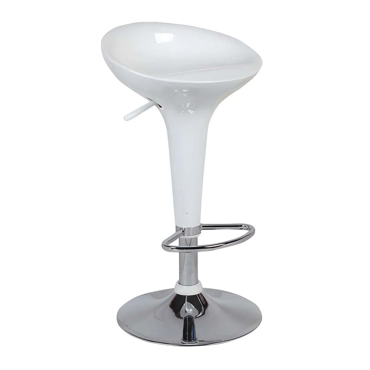 Adjustable Swivel Pedestal Bar Stool with Chrome Base