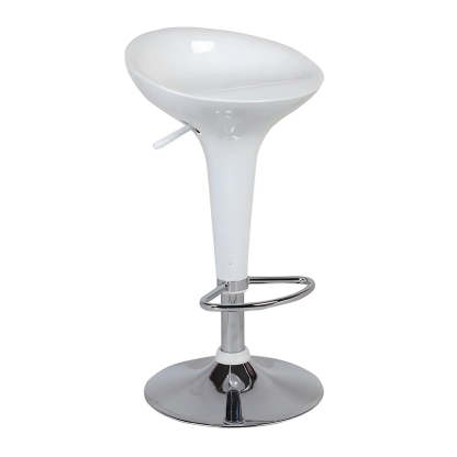 Adjustable Swivel Pedestal Bar Stool with Chrome Base