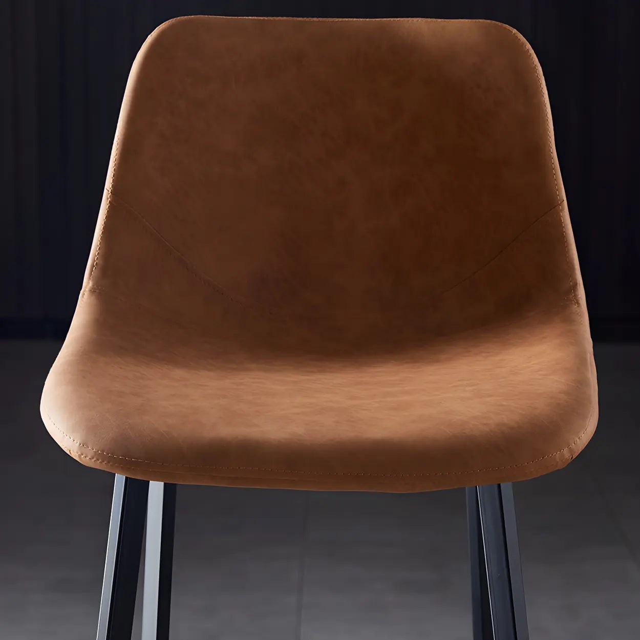 Leather Bucket Iron Bar Stool