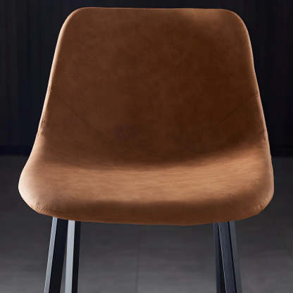 Leather Bucket Iron Bar Stool