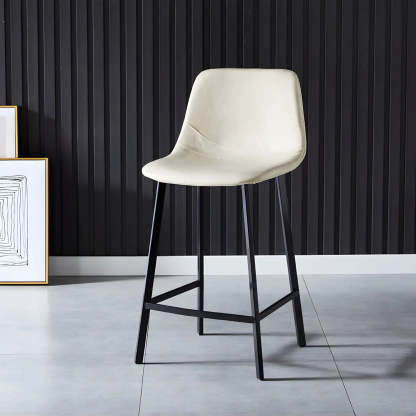 Leather Bucket Iron Bar Stool