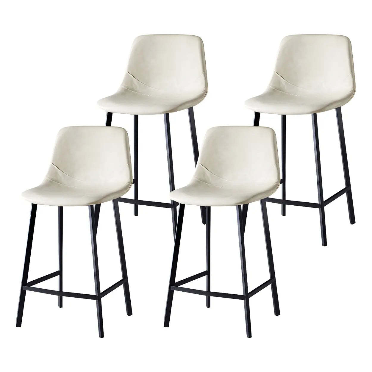 Leather Bucket Iron Bar Stool